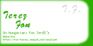 terez fon business card